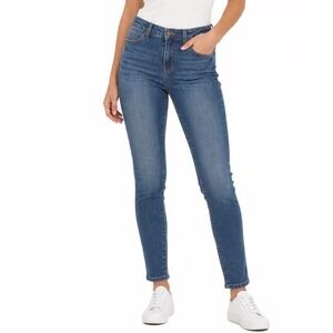 Encore Jeans Womens Skinny Fit Medium Wash Blue Denim